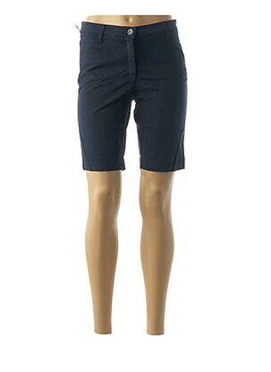 Bermuda coupe droite taille normale bleu COUTURIST femme