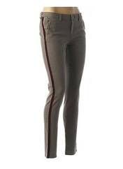 Pantalon chino marron DENIM &DRESS pour femme seconde vue