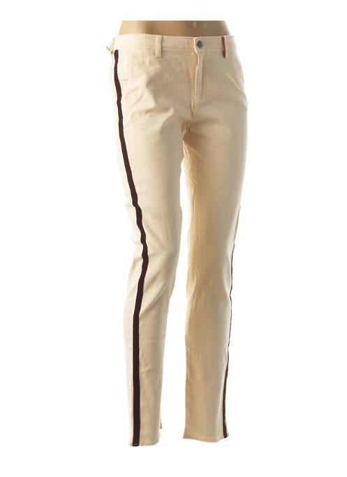 Pantalon chino beige DENIM &DRESS pour femme