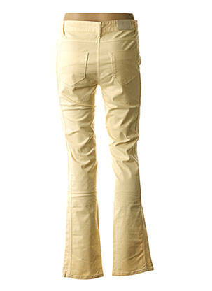 Pantalon coupe droite taille haute jaune COUTURIST femme
