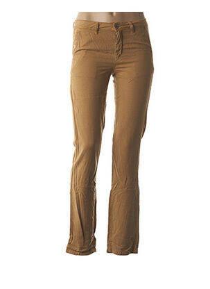 Pantalon coupe droite taille basse marron COUTURIST femme
