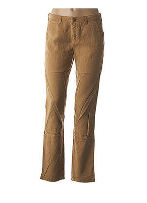 Pantalon coupe droite taille basse marron COUTURIST femme
