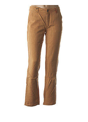 Pantalon coupe droite taille basse marron COUTURIST femme