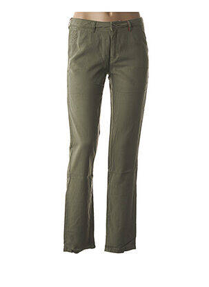 Pantalon coupe droite taille basse vert COUTURIST femme