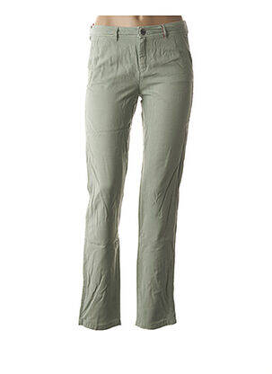 Pantalon coupe droite taille basse vert COUTURIST femme
