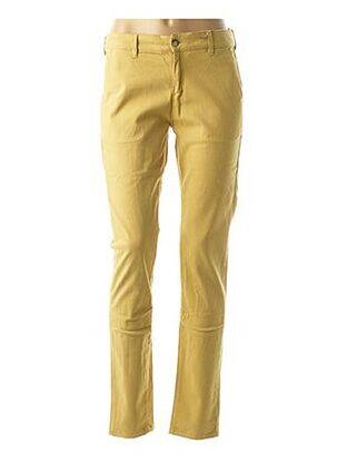 Pantalon slim taille normale jaune COUTURIST femme