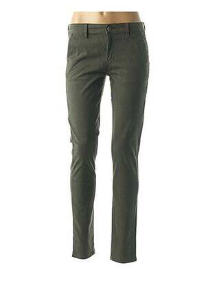 Pantalon slim taille basse vert COUTURIST femme