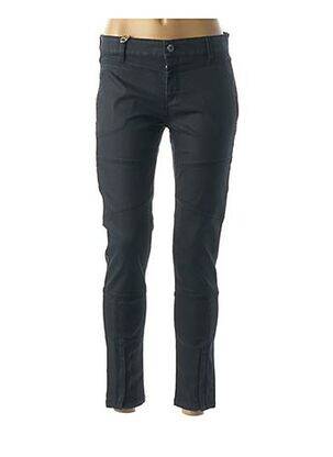 Pantalon tissage enduit taille basse noir COUTURIST femme