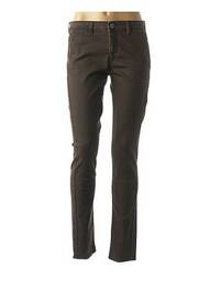 Pantalon slim taille basse marron COUTURIST femme
