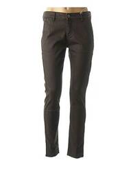 Pantalon poches taille normale marron COUTURIST femme