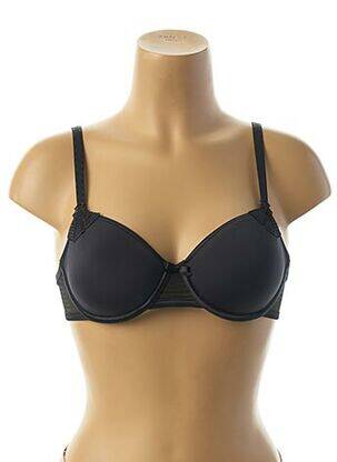 Soutien-gorge effet matière satinée noir GEMMA femme