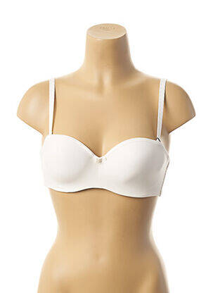 Soutien-gorge fermeture agrafe haut bandeau blanc GEMMA femme
