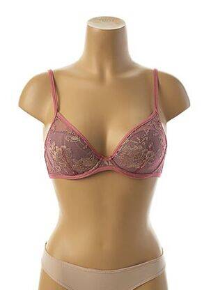 Soutien-gorge effet matière satinée haut soutien-gorge moulé rose VANITY FAIR femme