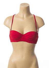 Haut de maillot de bain haut soutien-gorge moulé haut soutien-gorge moulé rouge LOU femme