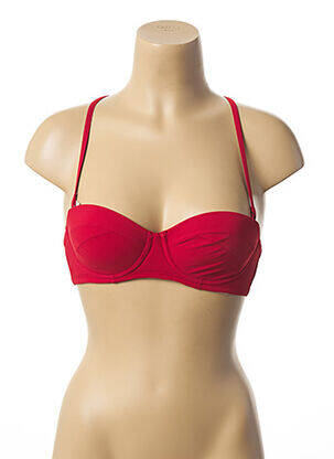 Haut de maillot de bain haut soutien-gorge moulé haut soutien-gorge moulé rouge LOU femme