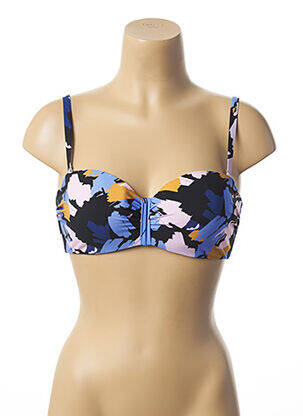 Haut de maillot de bain haut soutien-gorge moulé haut soutien-gorge moulé bleu LOU femme