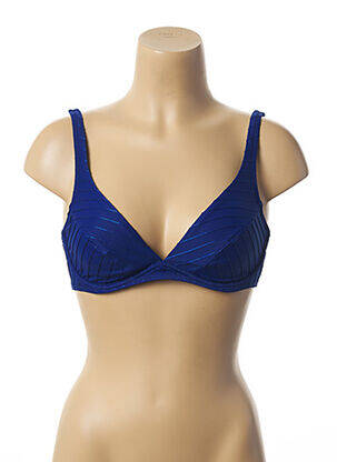 Haut de maillot de bain stretch bleu LOU femme