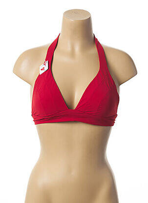Haut de maillot de bain rouge LOU pour femme