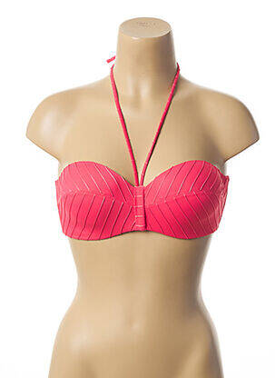 Haut de maillot de bain haut soutien-gorge moulé haut soutien-gorge moulé rose LOU femme