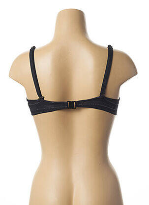 Haut de maillot de bain bretelles élastiquées ajustables noir LOU femme