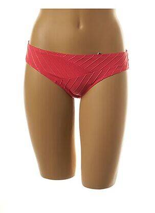 Bas de maillot de bain effet matière satinée culotte rouge LOU femme