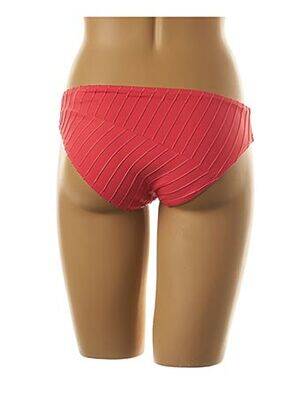 Bas de maillot de bain effet matière satinée culotte rouge LOU femme