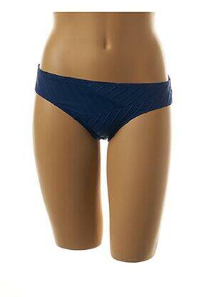 Bas de maillot de bain tissage texturé culotte bleu LOU femme