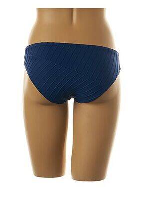 Bas de maillot de bain tissage texturé culotte bleu LOU femme