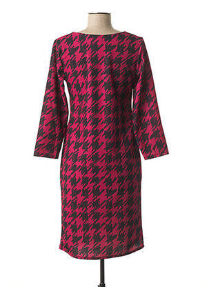 Robe mi-longue manches 3/4 manches 3/4 rouge QUATTRO femme