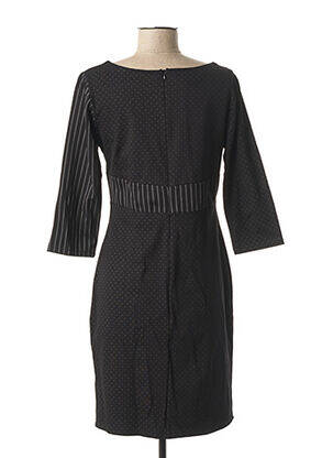 Robe mi-longue manches 3/4 manches 3/4 noir QUATTRO femme