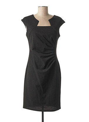 Robe mi-longue sans manche sans manche noir QUATTRO femme