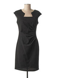 Robe mi-longue sans manche sans manche noir QUATTRO femme