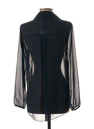 Chemisier coupe droite manches longues bleu QUATTRO femme