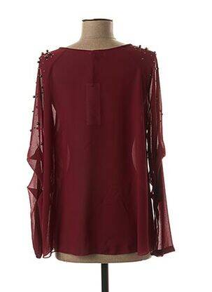 Top col rond manches longues rouge QUATTRO femme