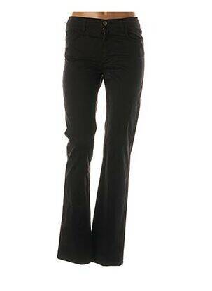 Pantalon droit taille haute taille haute noir JEZEQUEL femme