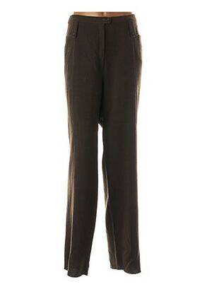 Pantalon droit stretch marron CHRISTIAN MARRY femme