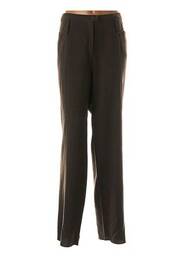 Pantalon droit stretch marron CHRISTIAN MARRY femme