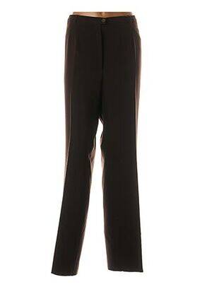 Pantalon droit stretch marron CHRISTIAN MARRY femme