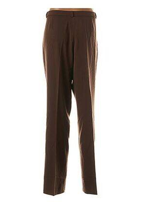 Pantalon droit taille élastique marron QUATTRO femme