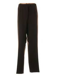 Pantalon droit fermeture zippée sous rabat boutonné taille normale marron QUATTRO femme