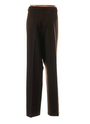 Pantalon droit fermeture zippée sous rabat boutonné taille normale marron QUATTRO femme