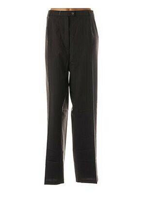 Pantalon droit fermeture zippée sous rabat boutonné taille normale gris QUATTRO femme
