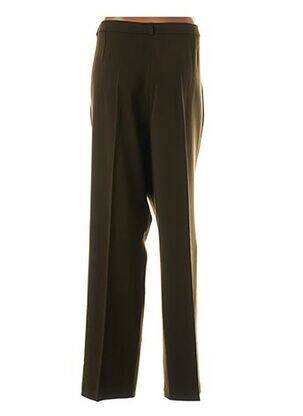 Pantalon droit fermeture zippée sous rabat boutonné taille normale vert QUATTRO femme