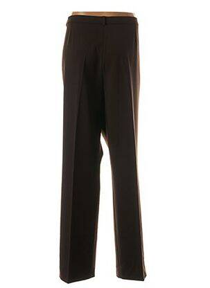 Pantalon droit fermeture zippée sous rabat boutonné taille normale marron QUATTRO femme