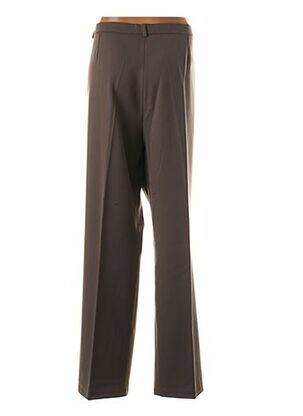 Pantalon droit fermeture zippée sous rabat boutonné taille normale beige QUATTRO femme