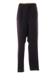 Pantalon droit fermeture zippée sous rabat boutonné taille normale violet QUATTRO femme