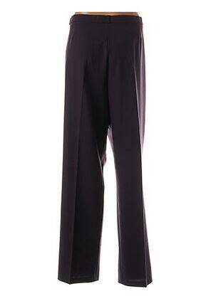 Pantalon droit fermeture zippée sous rabat boutonné taille normale violet QUATTRO femme