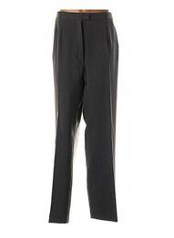 Pantalon droit fermeture zippée sous rabat boutonné taille normale gris QUATTRO femme