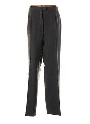 Pantalon droit fermeture zippée sous rabat boutonné taille normale gris QUATTRO femme