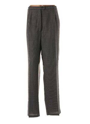 Pantalon droit fermeture zippée sous rabat boutonné taille normale noir QUATTRO femme